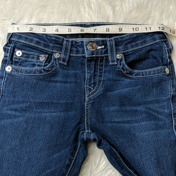 True Religion Single End Denim Purple Stitch Jeans - Picture 5 of 7